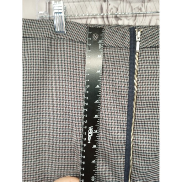 NWT Nordstrom Rack Susina Designer Mini Skirt SZ 10P Navy Indigo Plaid Full Zip - Picture 9 of 16